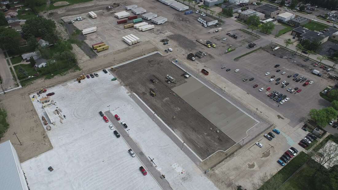 B&B Concrete works on the exterior paving project for Hoover Distribution Center