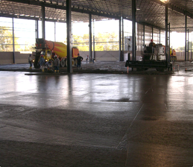 B&B Concrete works on laying the concrete foundation for the Freud St. Metering Facility Expansion